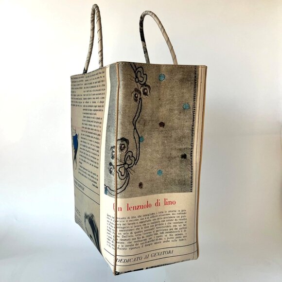 Bottega Veneta Small The Newspaper Leather Shopper Bag - Picture 6 of 16